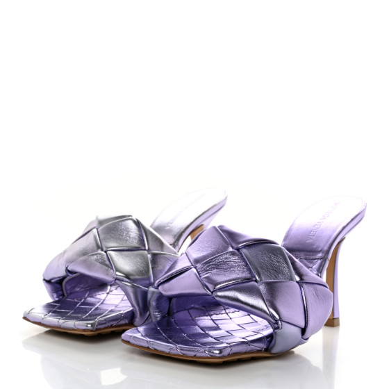 BOTTEGA VENETA Metallic Nappa Maxi Intrecciato Lido Mule