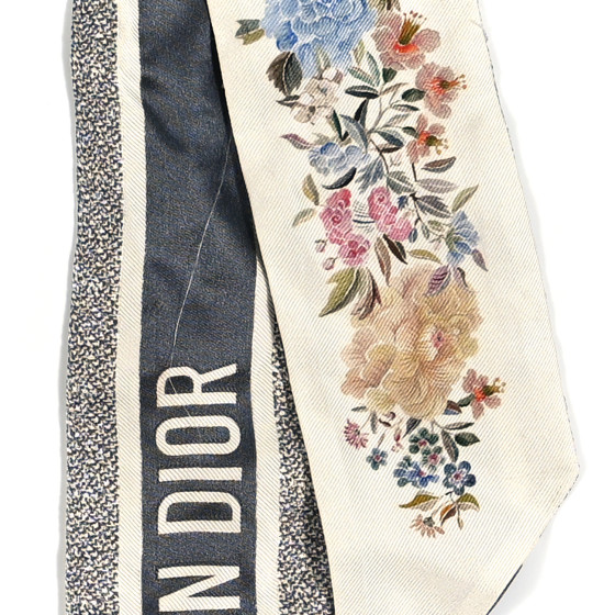 CHRISTIAN DIOR Silk Floral Mitzah Scarf Multicolor 1215854