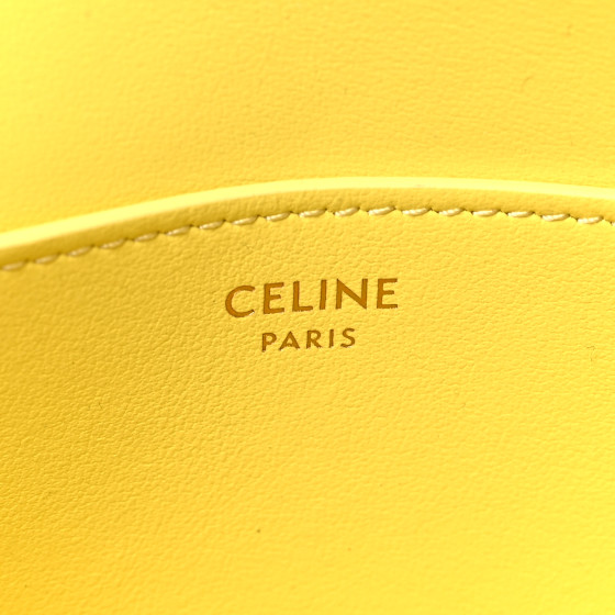 【CELINE】セリーヌ★Tabou Clutch★タブー クラッチ★イエロー CELINE Smooth Calfskin Tabou Clutch On Strap Acacla 1208519