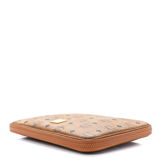 MCM Heritage Visetos Zip Around iPad Case Cognac 1216771