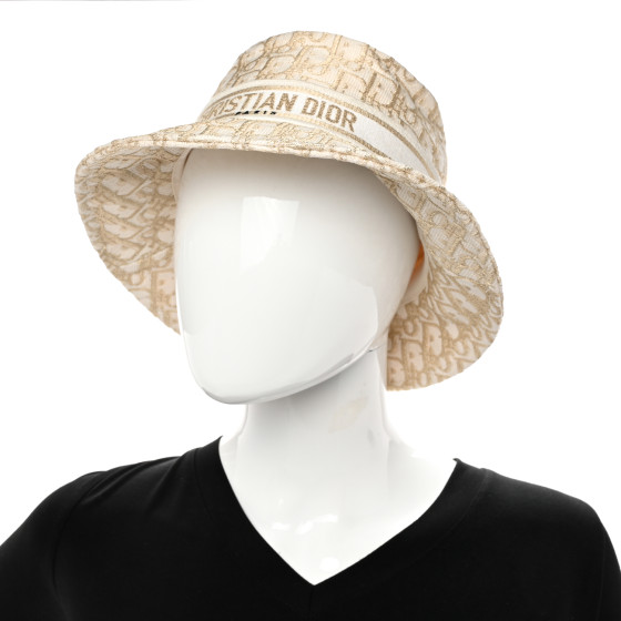 CHRISTIAN DIOR Oblique Bucket Hat 56 Beige