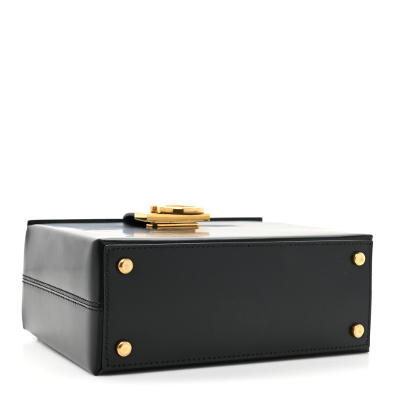 【Ferragamo】☆Trifolio box bag☆ SALVATORE FERRAGAMO Calfskin Trifolio Box Bag Black 1404129