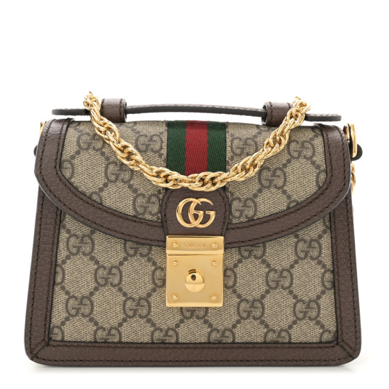 ハンドバッグ Gucci Gg Supreme Fabric Mini Ophidia Handbag Gucci GG Supreme Ophidia Mini Bag Beige Ebony/White 671682