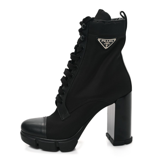 PRADA Vitello Montana Re-Nylon Metal Triangle Logo 110mm