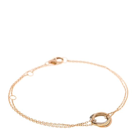 CARTIER 18K Pink Yellow White Gold Trinity Bracelet 1560022