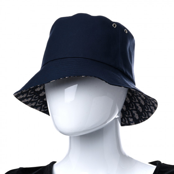 CHRISTIAN DIOR Oblique Reversible Teddy-D Brim Bucket Hat 57