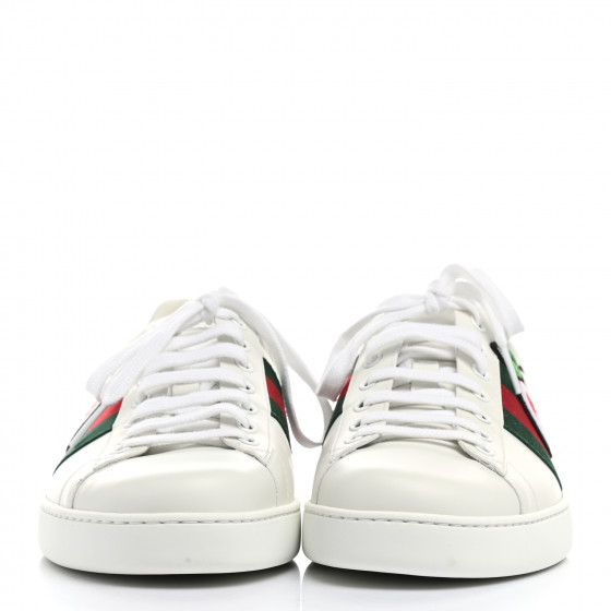 ゆりページ GUCCI Calfskin Web Cherry Embroidered Mens Ace Sneakers 9