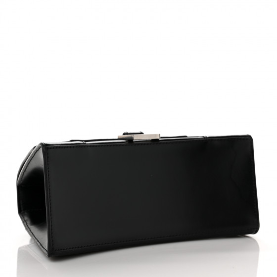 BALENCIAGA Shiny Box Calfskin Graffiti Logo Small Hourglass