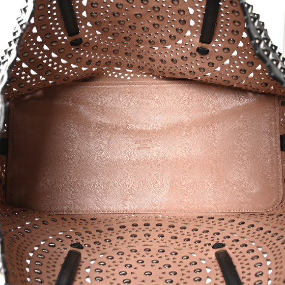 ALAIA スカト Alaïa Black Leather Studded Pointure Cage Sandals Size 6.5