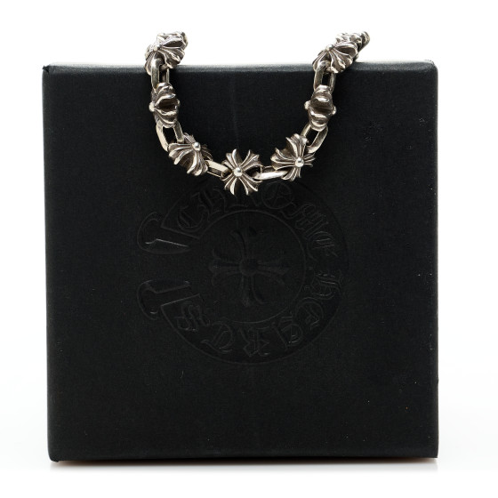 CHROME HEARTS Sterling Silver Maltese Cross Link Necklace