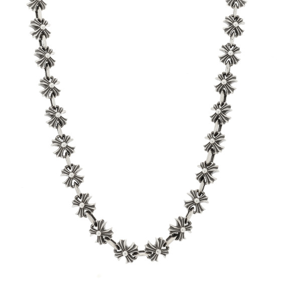 CHROME HEARTS Sterling Silver Maltese Cross Link Necklace