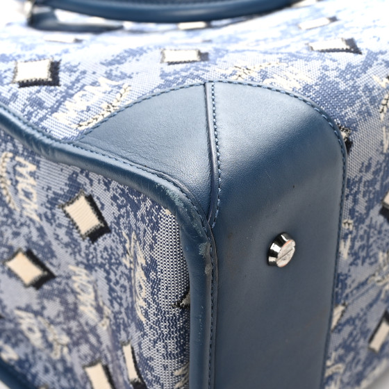 DECEMBERMAY半袖　L MCM Jacquard Monogram Large Tote Blue 1628211 | FASHIONPHILE