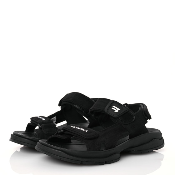 サンダル BALENCIAGA BLACK NYLON SANDALS Sandals Balenciaga Black size 38 EU in Plastic - 49234223