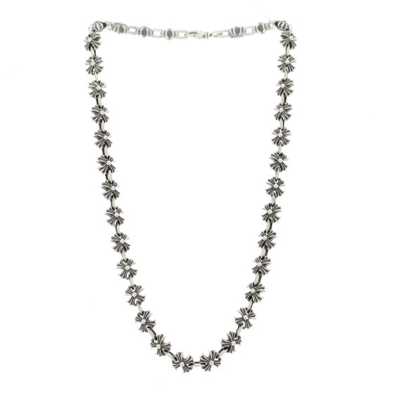 CHROME HEARTS Sterling Silver Maltese Cross Link Necklace