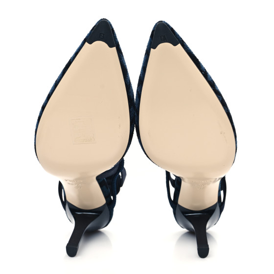 FENDI Chenille Jacquard FF Colibri Lite 85mm Slingback Pumps