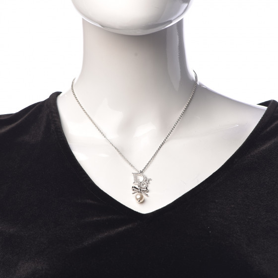 アクセサリー Christian Dior Logo silver necklace Christian Dior DIOR Logo Necklace Silver Vintage nnhi2n