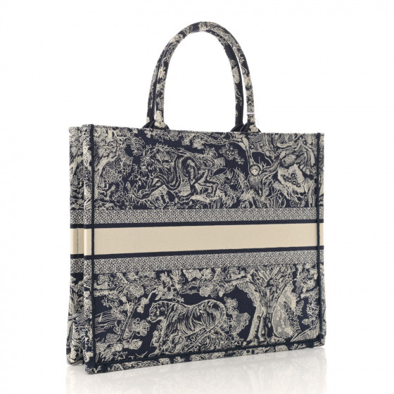 Dior バッグ CHRISTIAN DIOR Canvas Embroidered Large Dioriviera Toile De