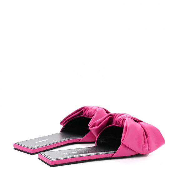 【BALENCIAGA】KNIFE BOW ミュール PINK Balenciaga Knife Spandex Bow Mule Pumps | Neiman Marcus