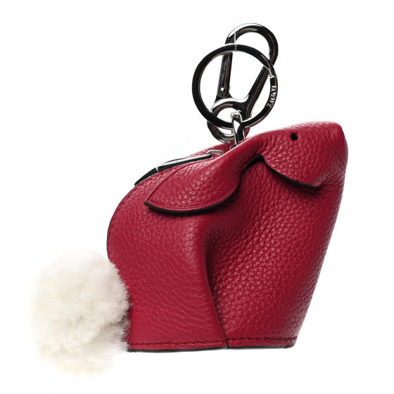 LOEWE Calfskin Bunny Charm Raspberry 843778 | FASHIONPHILE
