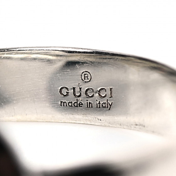 GUCCI Sterling Silver Blind for Love Mystic Cat Ring 62 10