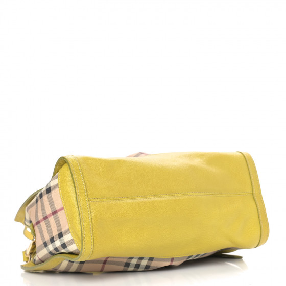 BURBERRY Haymarket Check Crossbody Bag Yellow 867484