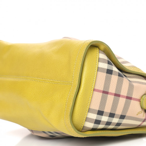 BURBERRY Haymarket Check Crossbody Bag Yellow 867484