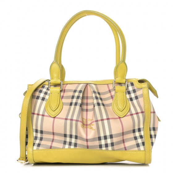 BURBERRY Haymarket Check Crossbody Bag Yellow 867484
