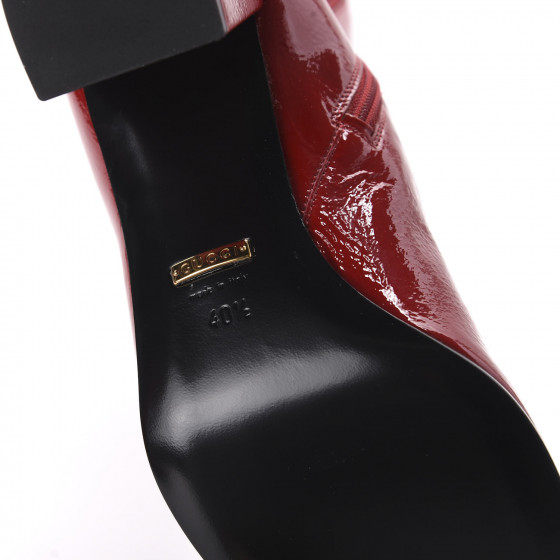 GUCCI ミュール 本革 レッド GG Marmont wallet on chain in Rosso Ancora red leather