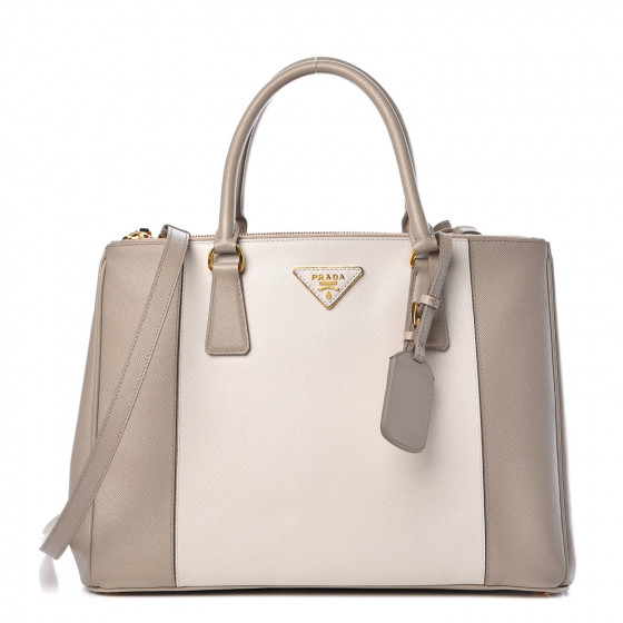 PRADA Saffiano Lux Colorblock Medium Galleria Double Zip