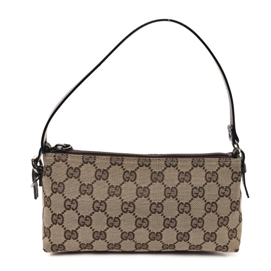 数量限定価格!! GUCCI FASHIONPHILE | 1631023 Brown Pochette Small Monogram バッグ