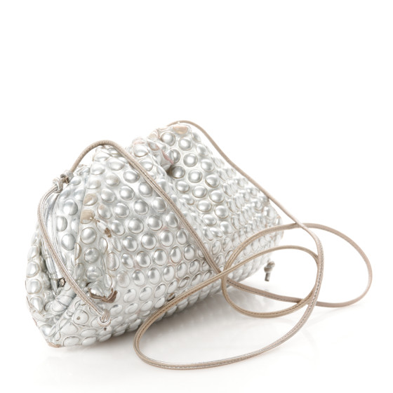 BOTTEGA VENETA Metallic Fabric Bubble Wrap The Mini Pouch