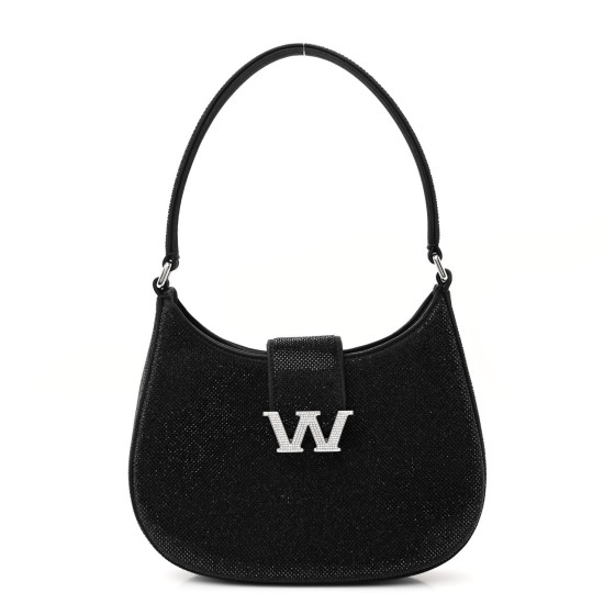 ALEXANDER WANG Calfskin Satin Crystal Embellished Small