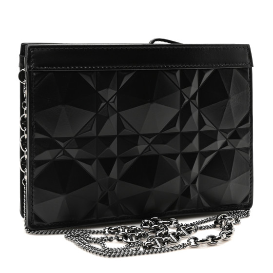 CHRISTIAN DIOR Calfskin Macrocannage Diamond Caro Zipped