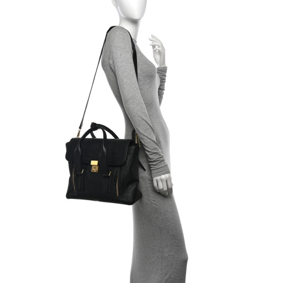 3.1 PHILLIP LIM Textured Calfskin Medium Pashli Satchel