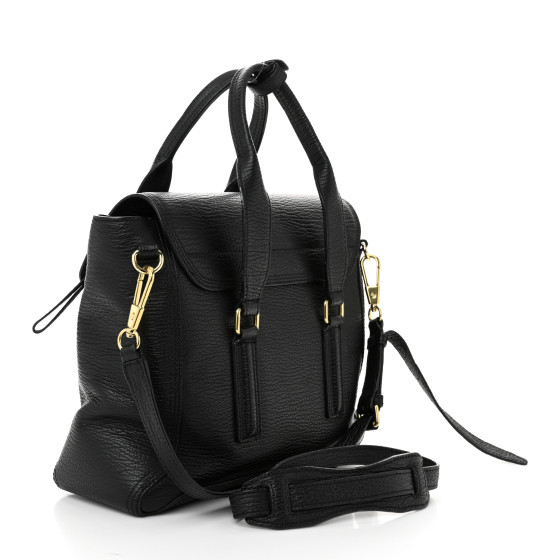 3.1 Phillip Lim ハンドバッグ 黒 2020325E0035 3.1 PHILLIP LIM Textured Calfskin Medium Pashli Satchel
