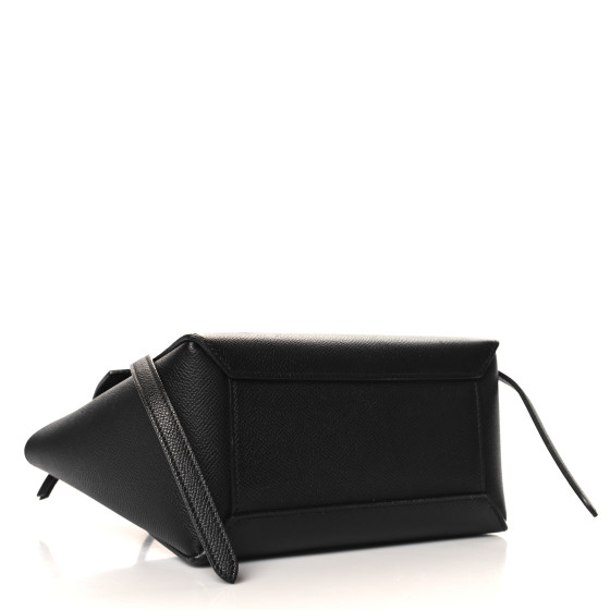CELINE Grained Calfskin Nano Belt Bag Black 1635192