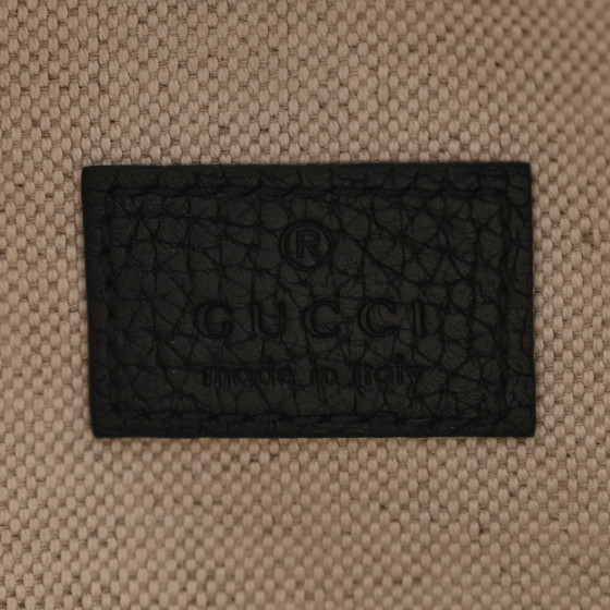 GUCCI Calfskin GG Tennis Embossed Pocket Belt Bag Black