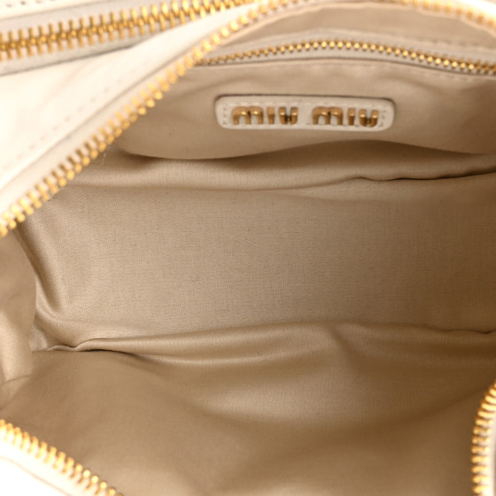 MIU MIUバッグ MIU MIU Nappa Multi Pocket Bag White 1683080 | FASHIONPHILE