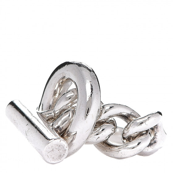 HERMES Sterling Silver GM Croisette Ring 52 6 559236
