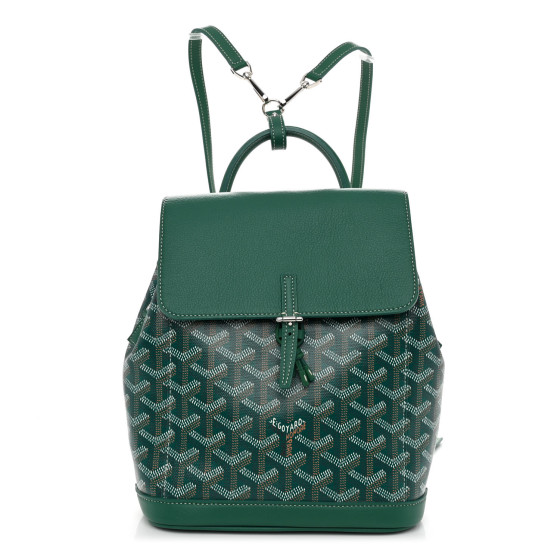 GOYARD Goyardine Calfskin Mini Alpin Backpack Green 1361900