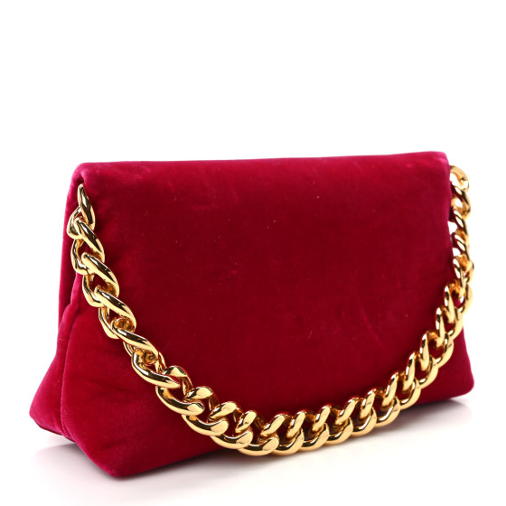 TOM FORD Velvet Mini Label Chain Shoulder Bag Pink 1362766