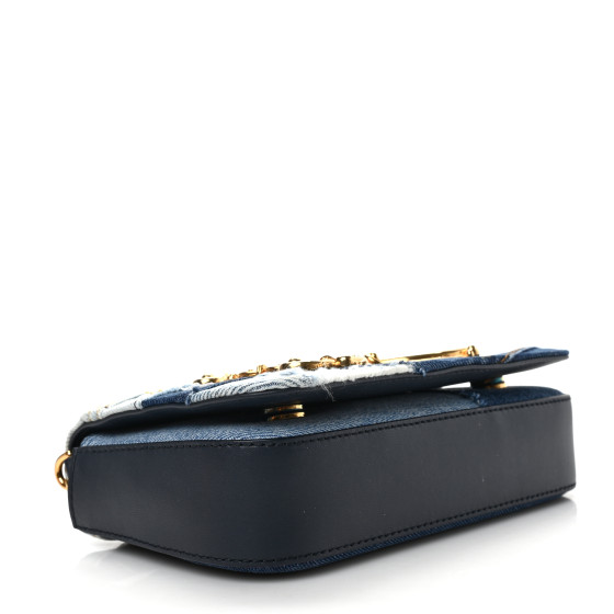 DOLCE GABBANA Denim DG Girls Shoulder Bag Blue 1363704