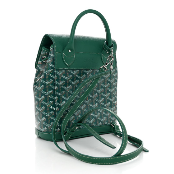 GOYARD Goyardine Calfskin Mini Alpin Backpack Green 1361900