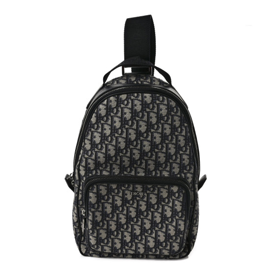 CHRISTIAN DIOR Oblique Mini Rider Backpack Black 1367498