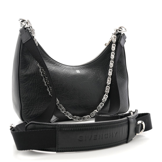 GIVENCHY Smooth Calfskin Small Moon Cut Out Shoulder Bag