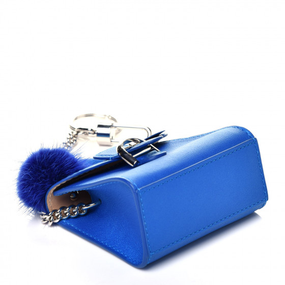 DELVAUX Metallic Grained Calfskin Ribbon Brillant Bag Charm