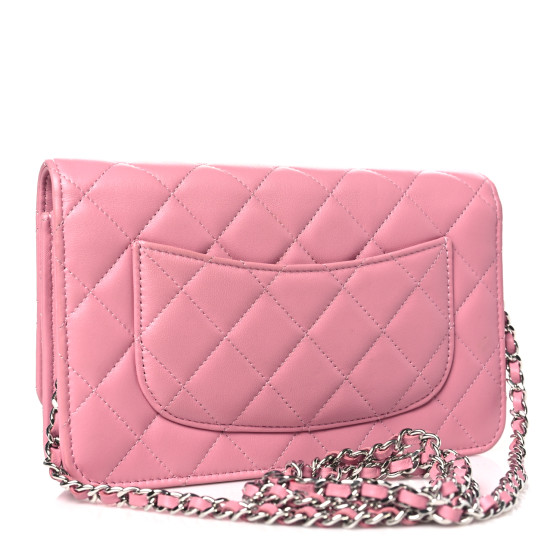 CHANEL Lambskin Quilted Crystal Star Wallet On Chain WOC