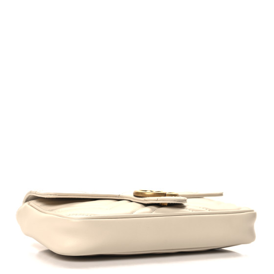 GUCCI Calfskin Matelasse Mini GG Marmont Shoulder Bag With