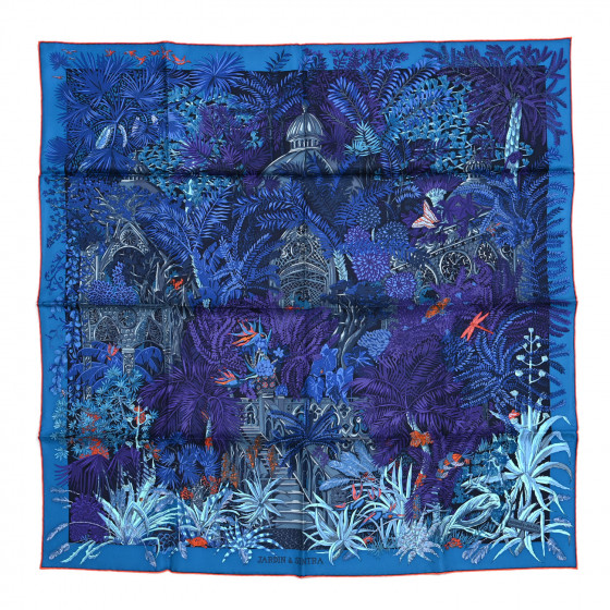 HERMES エルメス JARDIN a SINTRAカレ90 ブルー HERMES エルメス JARDIN a SINTRAカレ90 ブルー