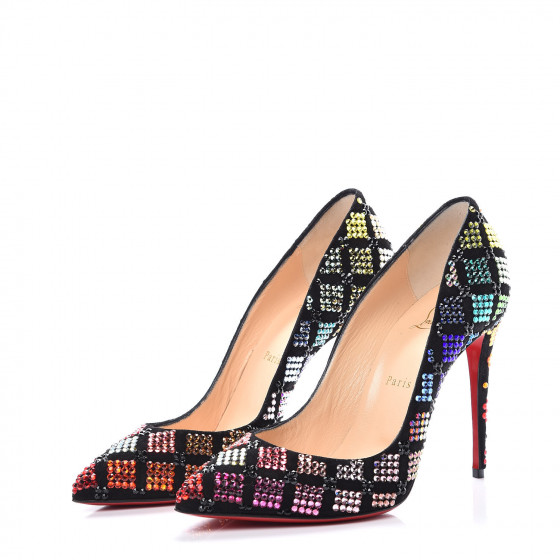 CHRISTIAN LOUBOUTIN Crystal Arletta 100 Pumps 39.5 Black